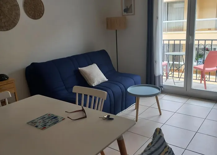 Canet Plage Appartement Vue Laterale Mer, 1 Chambre , Wifi, Climatisation, Parking Securise Couvert