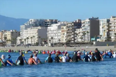 Canet Plage Appartement Vue Laterale Mer, 1 Chambre , Wifi, Climatisation, Parking Securise Couvert Buitenkant foto